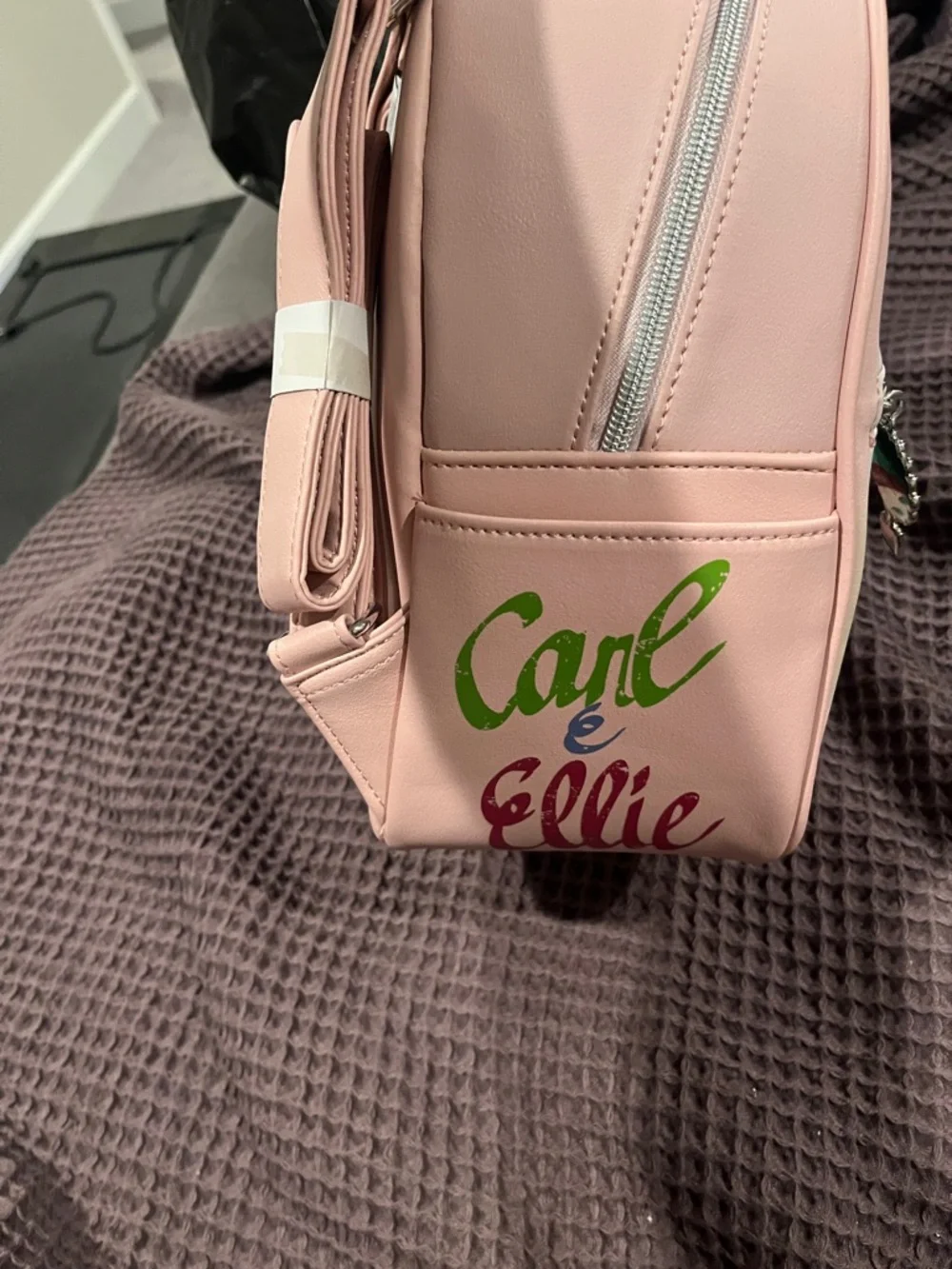 Pixar Up Couples Carl and Ellie Mini Backpack - Pastel Pink loungefly